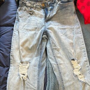 Vanilla Star Light Blue Distressed Boyfriend Jeans